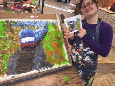 sarah train painting